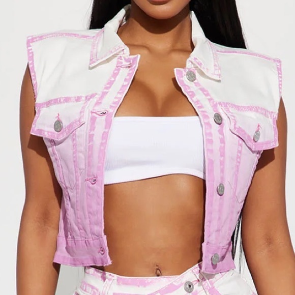 VIBRANT Denim Pink Vest - Picture 2 of 5